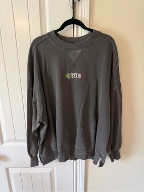 Aerie x Wicked Embroidered Crewneck Sweatshirt - Charcoal